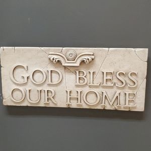Cast plaster wall art